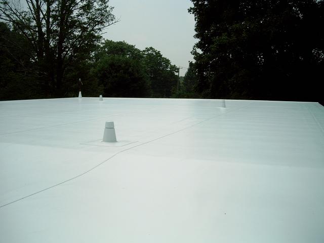 Energy Efficient PVC membrane on a flat roof